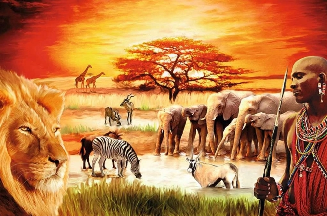 Puzzle Savana - Dumni Masajowe 3000 elementów