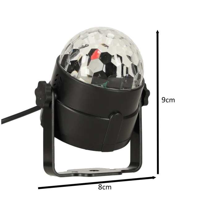LED RGB kula disco z pilotem zdalnym