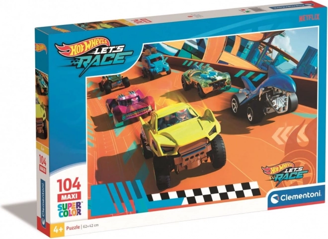 Puzzle 104 elementy CLEMENTONI Hot Wheels