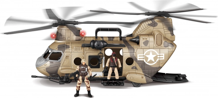 Helikopter z figurkami i efektami 50 cm