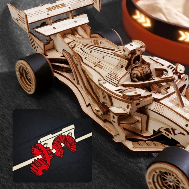 RoboTime 3D drewniana układanka Wyścigowy samochód
