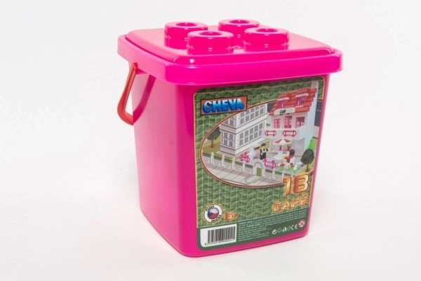 Klocki Cheva 18 Cukiernia plastikowa 215 sztuk w wiadrze 17x22x17cm