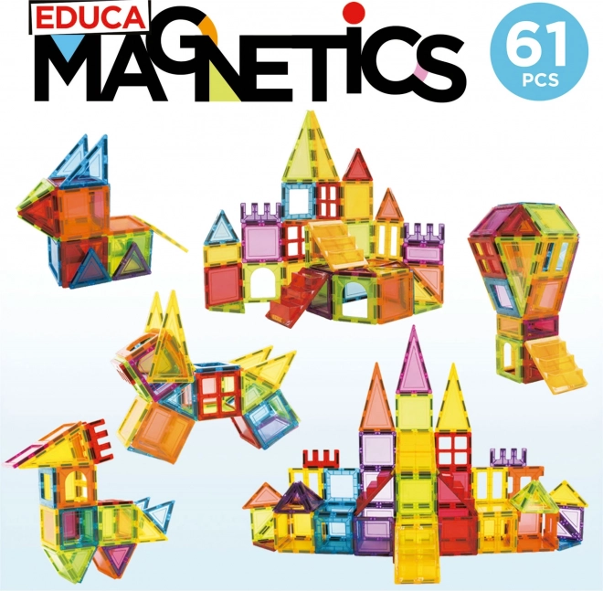 EDUCA Magnetyczne klocki Magnetics 61 elementów
