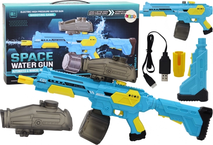 Akumulatorowy pistolet na wodę M416, niebiesko‑żółty
