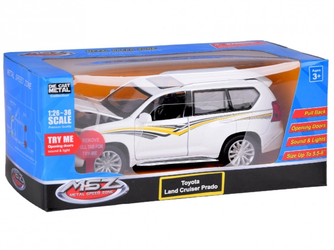 Metalowy model Toyota Land Cruiser Prado z efektami