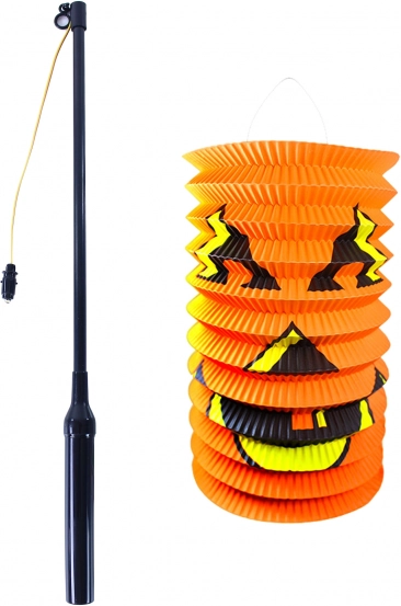 Lampion Halloween dyni 15 cm ze świecącą pałeczką 40 cm