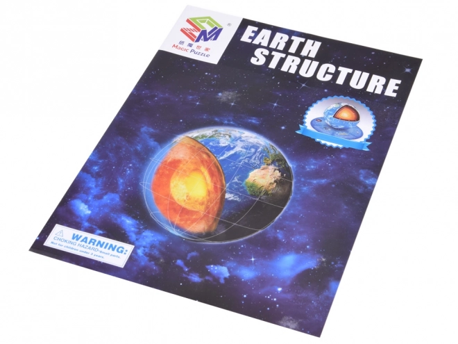 Puzzle 3D Planeta Ziemia - Struktura 50 elementów