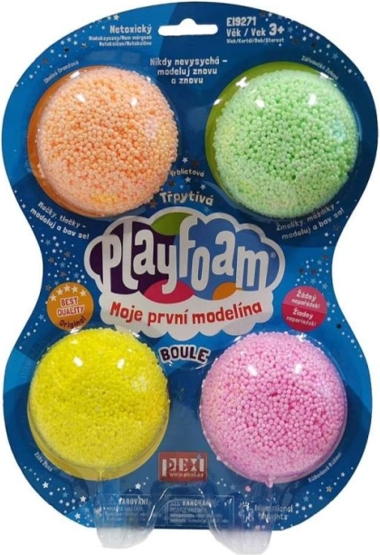 PlayFoam Boule błyszczący zestaw 4 kolorów – niebrudząca ciastolina