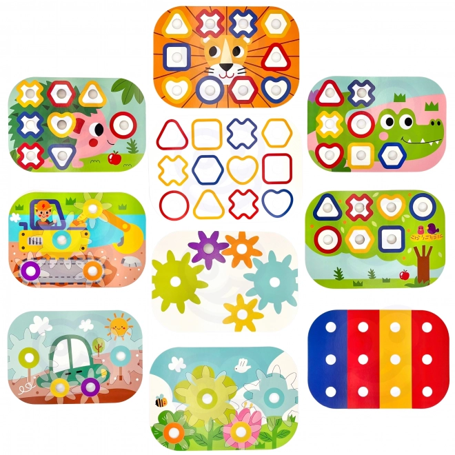 Woopie Green Konstrukcyjny Box Motoryczny Montessori 12w1