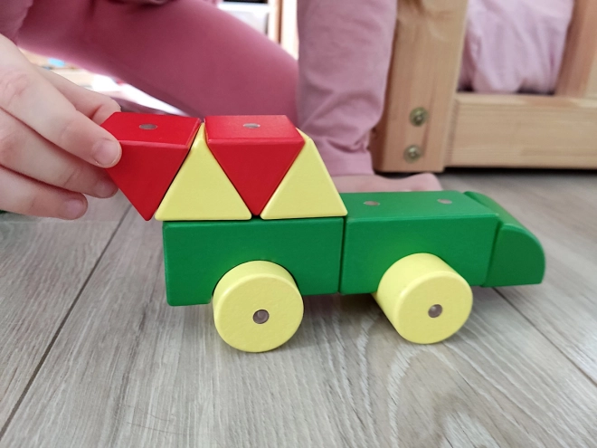 Drewniane magnetyczne klocki WABI 40 sztuk