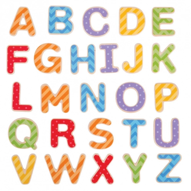 Bigjigs Toys Magnetyczna kolorowa abeceda (duże litery)