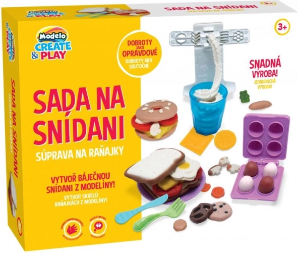 Modelo zestaw do modelinowego śniadania dla dzieci