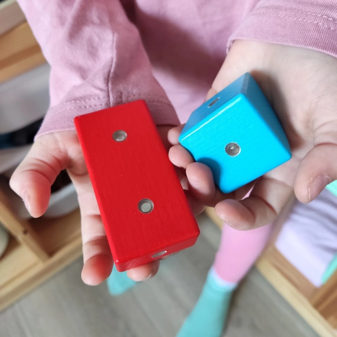 Drewniane magnetyczne klocki WABI 40 sztuk