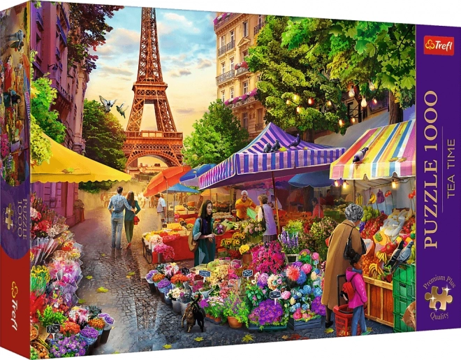 TREFL Puzzle Premium Plus Herbaciane Popołudnie: Targ Kwiatowy 1000 elementów