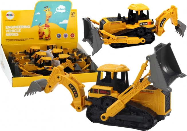 Koparka Caterpillar Pojazd budowlany 2 łyżki żółta