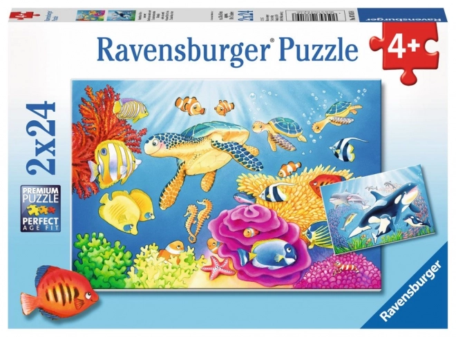 Puzzle podwodna piękność 2x24 elementy