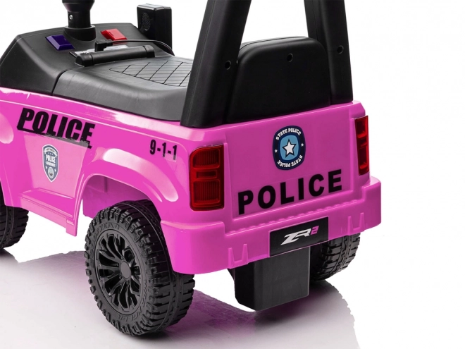 Dziecięce jeździk Policja różowy