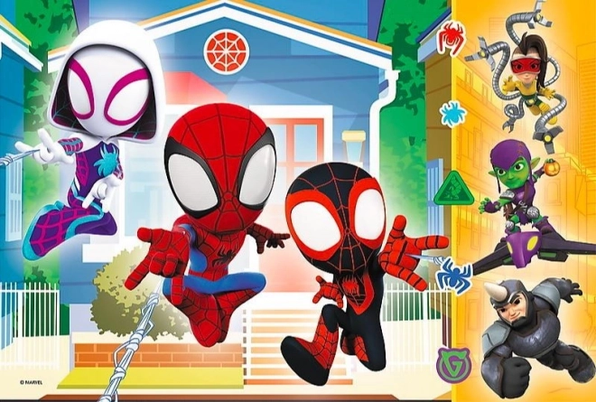 Puzzle 60 elementów W świecie Spidermana Spideyana