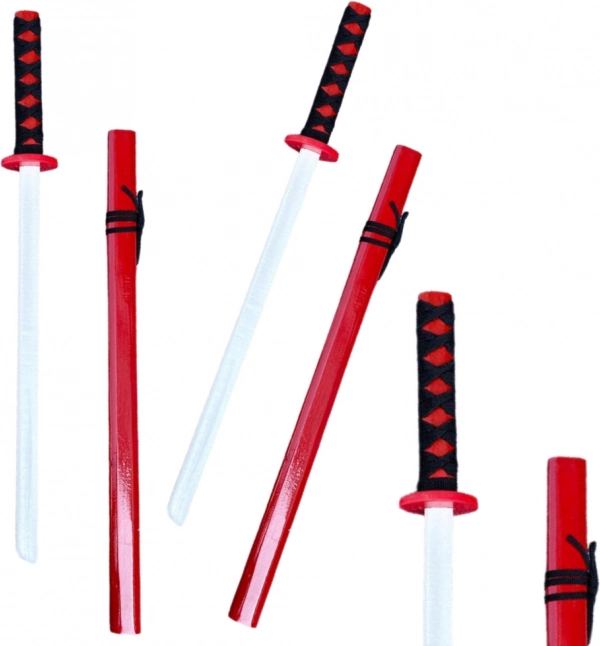 Drewniana katana treningowa czerwona 70 cm