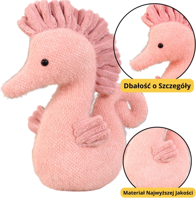 Pluszowy konik morski różowy 25 cm