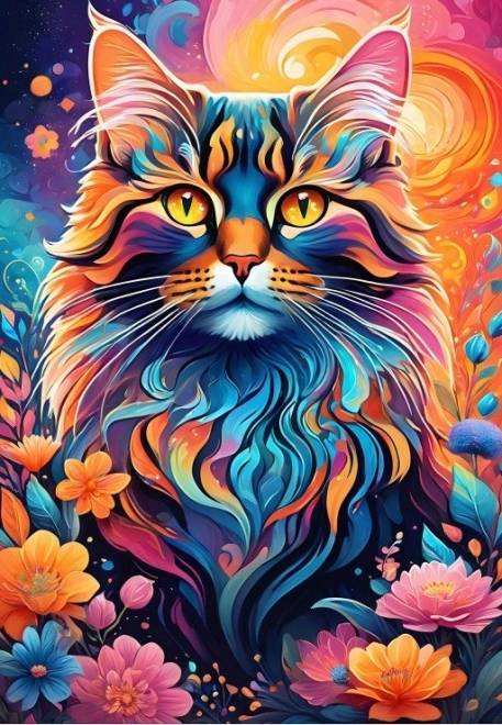 Puzzle Kolorowy kot 1000 elementów