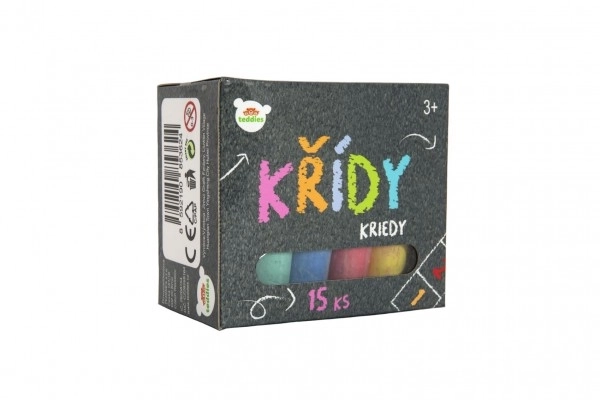 Kolorowe kredy chodnikowe - 15 sztuk