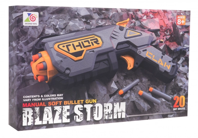 Dziecięcy manualny pistolet Blaze Storm Szary