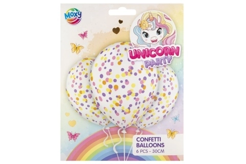 Balony konfetti 30 cm 6 szt.