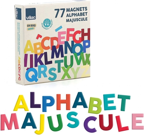 Vilac Drewniana magnetyczna abeceda duże litery