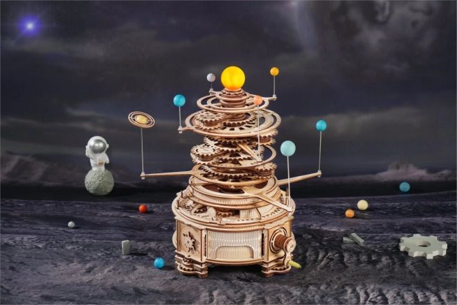 RoboTime 3D drewniane mechaniczne puzzle Planetarium