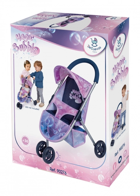 DeCuevas 90276 Sportowy wózek dla lalek trójkołowy Magic Bubble 2024 - 55 cm