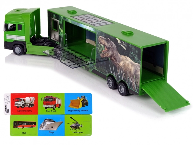 Duży transporter dinozaurów Auto Metal