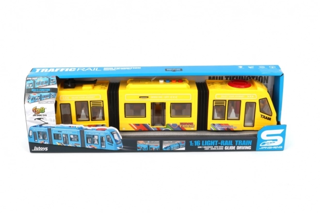 Żółty tramwaj do użytku wewnętrznego