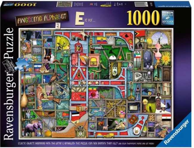 Ravensburger puzzle Niesamowity alfabet E & F 1000 elementów