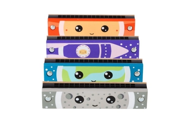 Drewniana dziecięca harmonijka 13 cm