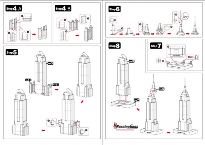 3D metalowy model Empire State Building METAL EARTH
