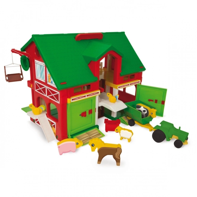 Domek Farma stajnia 40x35cm w pudełku 59x40x15cm Wader