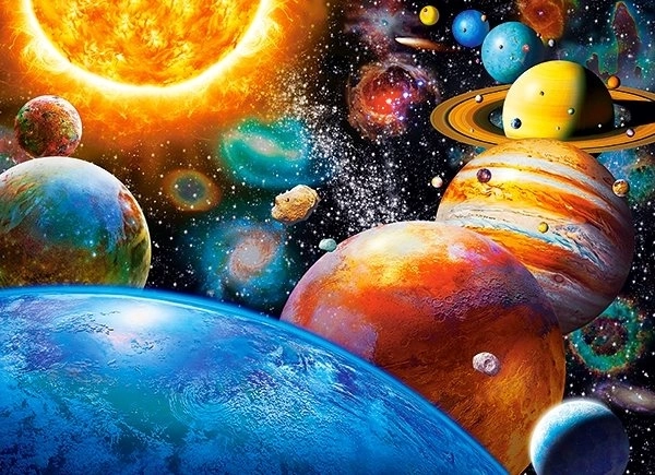 Puzzle planety i ich księżyce 300 elementów