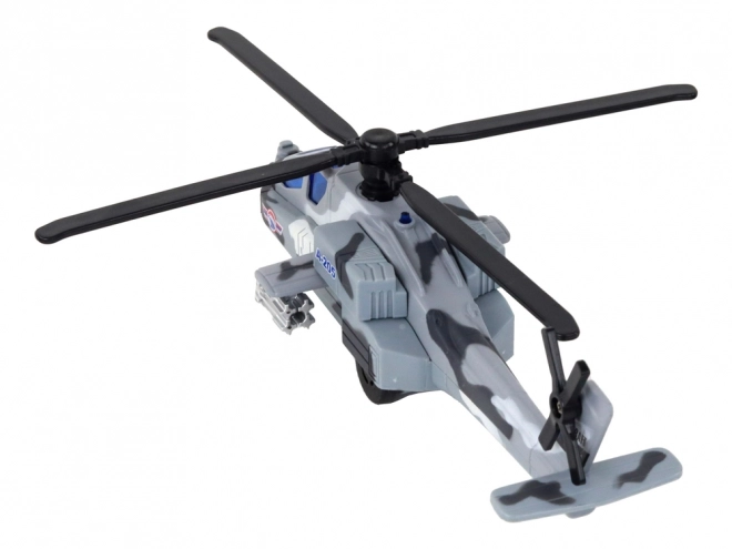 Wojskowy helikopter Wojskowy helikopter Aluminiowa mieszanina Efekty świetlne i dźwiękowe