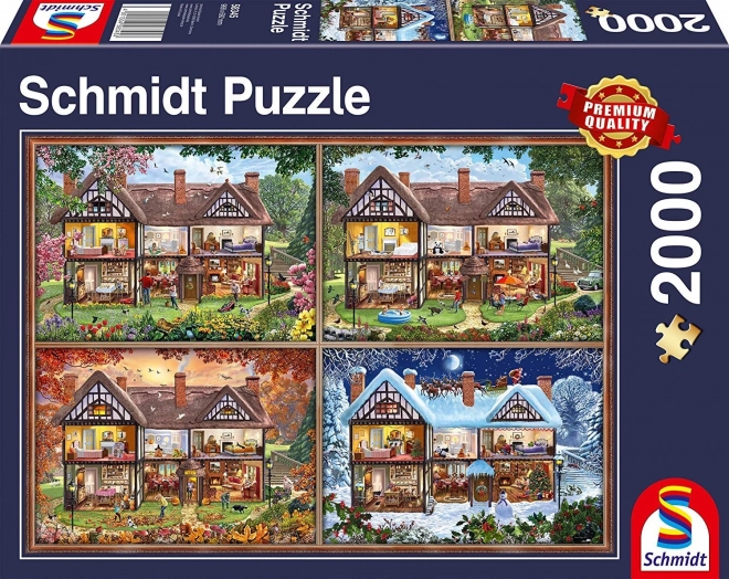 Puzzle Chatka w porach roku 2000 elementów