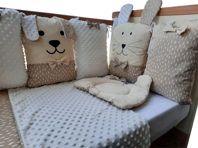Zestaw do łóżeczka Sleep Guardian 12-częściowy beżowy
