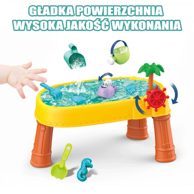 Woopie wodny stolik 2w1 piaskownica i statek piracki