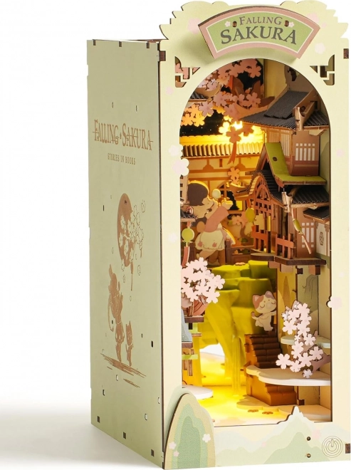 RoboTime 3D Puzzle Podpórka do książek "Falling Sakura" (drewniana)