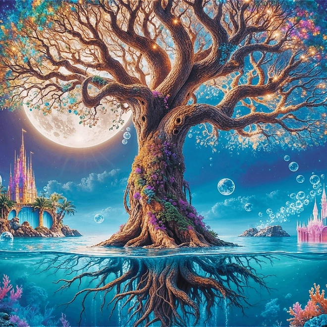 TREFL Puzzle Premium Plus Czas herbaty: Magiczne drzewo 500 elementów