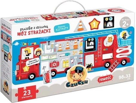 CzuCzu Puzzle z otworami Wóz strażacki