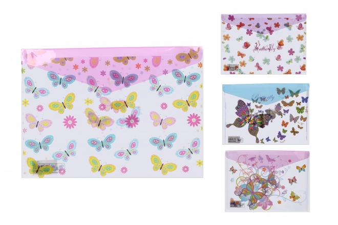 Teczka na zatrzask 35,8x26 cm - Motyl
