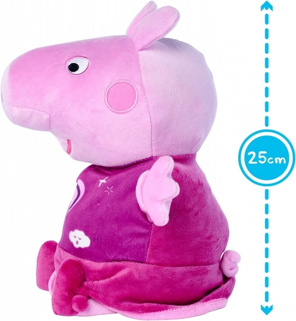 Peppa Pig 2w1 pluszowy sen, grający + światło, różowy, 25 cm