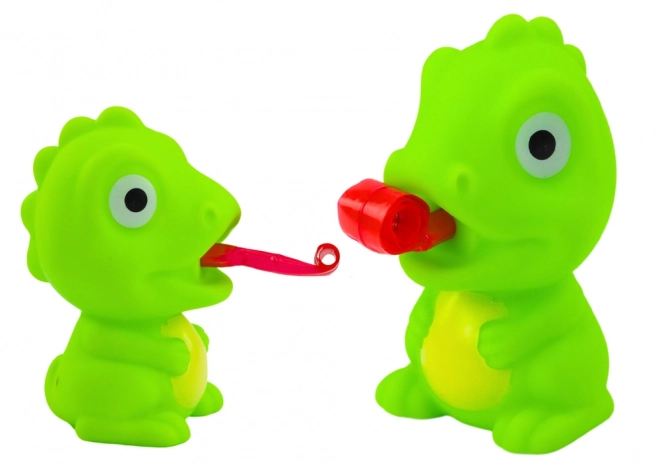 Gumowy dinozaur z wysuwanym językiem zielony 8 cm