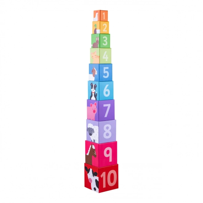 Bigjigs Toys Klocki dydaktyczne farma