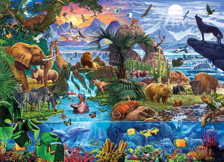 EUROGRAPHICS Puzzle Zwierzęta świata 5000 elementów